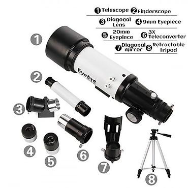 Teleskoplar: Eyebre teleskop. Xüsusiyyətləri: 70 mm diafraqm və 400 mm fokus — 4