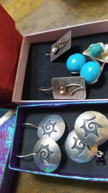 Серебряные серьги: Серебряные серьги, Проба 925, Агат, Женские, Новый — 16