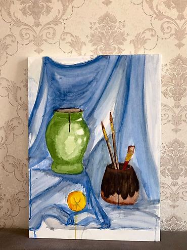 Книги и журналы: 🎨 Satılır | Orijinal əl işi rəsm 50×70 sm ölçüdə, kətan üzərində əl — 1
