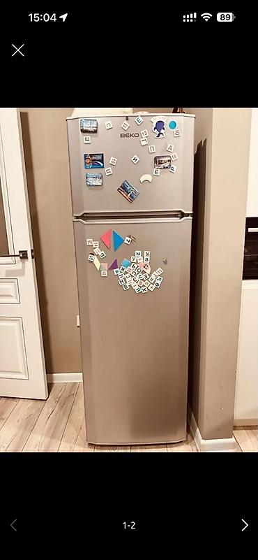 холодильный ларь: Двухкамерный холодильник Beko, серебристый (inox). Классическая — 1