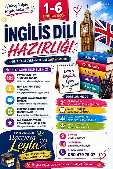 Xarici dil kursu, İngilis dili, Uşaqlar üçün lalafo.az -da Xarici dil kursu, İngilis dili, Uşaqlar üçün