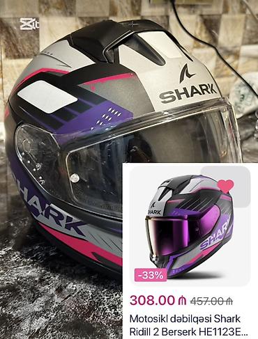 moto kaski: Motosikl dəbilqəsi Shark Ridill 2 Berserk (HE1123E) (salam kutusu ve — 2