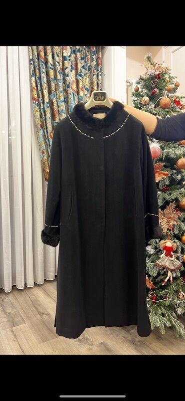 Кардиганы, жакеты: Пальто, 2XL (EU 44), цвет - Черный
