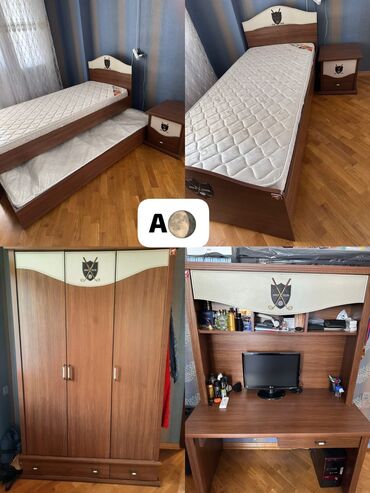 Sifarişlə çarpayılar: Oğlan üçün, İşlənmiş, Təknəfərlik çarpayı, Yazı masası, Dolab, Tumba