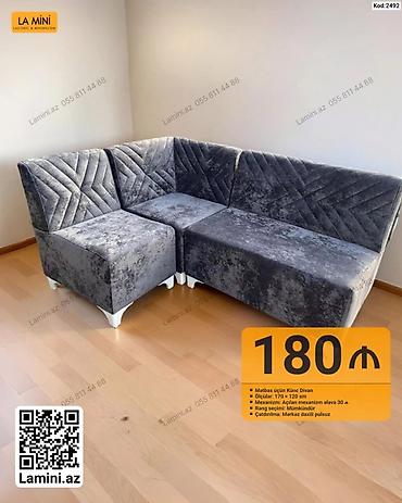 Künc divan, Mətbəx üçün, Parça, Açılan