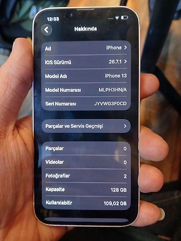 mlp: IPhone 13, 128 GB, Ağ, Face ID — 3