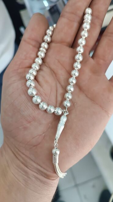 Təsbehlər: Gümüş təsbeh kolleksiyası.qiymet 100 m.dan baslayir - Material: gümüş — 10