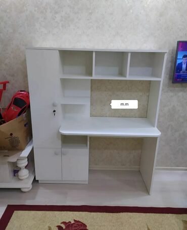 Uşaq masaları: Oğlan və qız üçün, Yeni, Siyirməsiz, Yazı masası, Stulsuz — 15