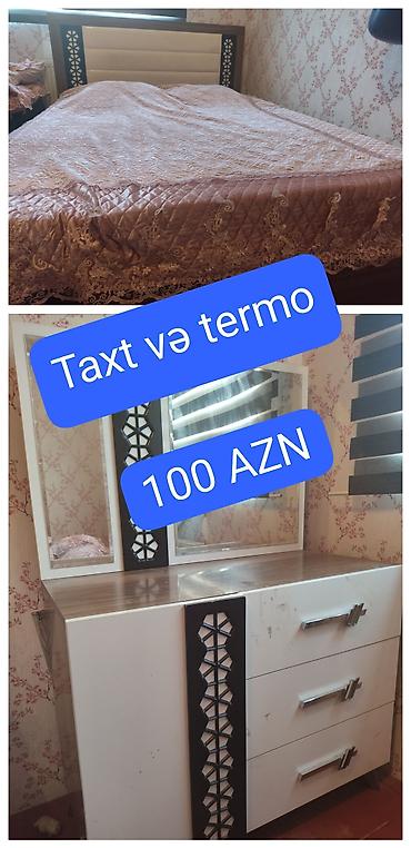 taxt carpayı: Yataq otağı dəsti. Taxt və termo. Taxt bazalı və matraslıdır. - — 1