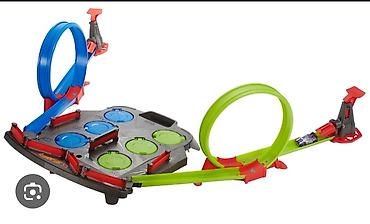 masın oyunları: Hot Wheels döngəli yarış və hədəf meydançası oyun seti - İki ədəd — 1