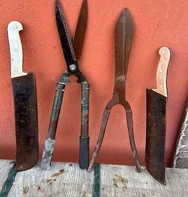 Mexaniki əl alətləri: Bağ və təsərrüfat üçün müxtəlif əl alətləri dəsti. Şəkillərdə — 2