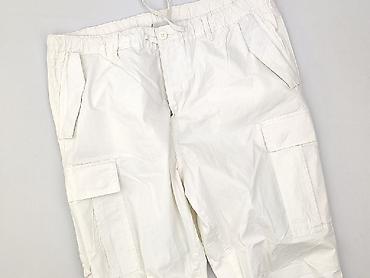 bardzo obszerne spodnie: Męskie spodnie cargo H&M Regular Fit – białe/ecru - Model: cargo — 1