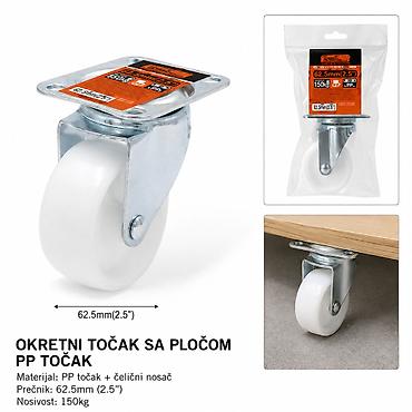 KMT Dno sa drškom cediljka nosač za televizor tip makaze za beli PP