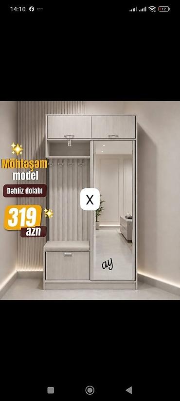 Dolablar: Möhtəşəm model dəhliz dolabı - Rəng: açıq ağac/boz tonlarda - Geniş — 1