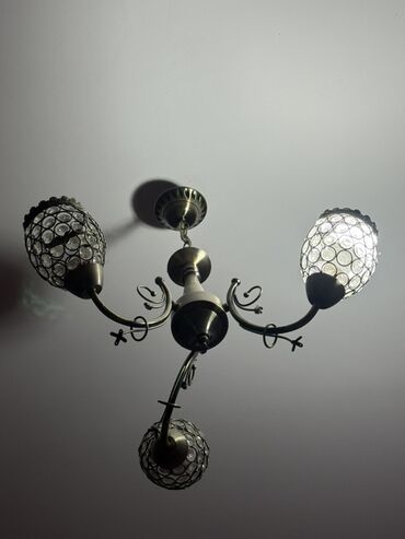 люстр бра светильников: Çılçıraq, 3 lampa, Metal