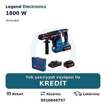 dinamometrik acar: Elan başlığı: Akkumulyatorlu perforator 1800 W Elan mətni: Legend — 1