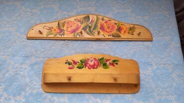 стеллаж из лдсп: Настенные деревянные вешалки ключницы, лак ручная роспись, советские