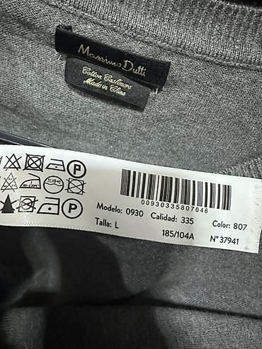 kaşmir: Futbolka, Massimo Dutti, L, rəng - Boz — 5