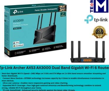 apple ноутбук бу: TP-Link Archer AX53 AX3000 routeri yüksək sürətli internet bağlantısı