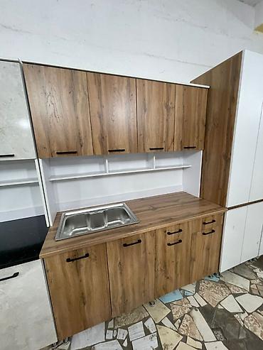 Кухонные гарнитуры: Кухонный гарнитур, Новый, цвет - Серый, ДСП, Бесплатная доставка — 17