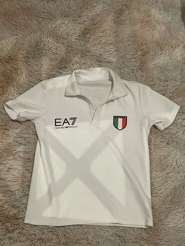 Мужское поло, Emporio Armani, M (EU 38), цвет - Белый