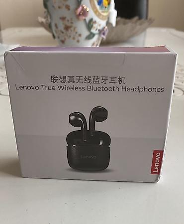 Yeni Simsiz (Bluetooth) Qulaqcıqlar, Lenovo, rəng - Qara
