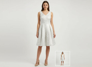 sukienki na wesele z rękawem 3 4: Sukienka damska, rozmiar S