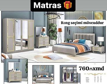 termo tek: Yataq otağı dəsti – müasir dizayn Komplektə daxildir: - 4 qapılı — 1