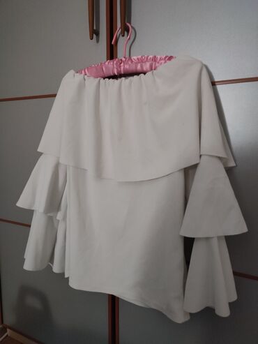 svečane bluze i tunike: L (EU 40), XL (EU 42), Jednobojni, bоја - Bela