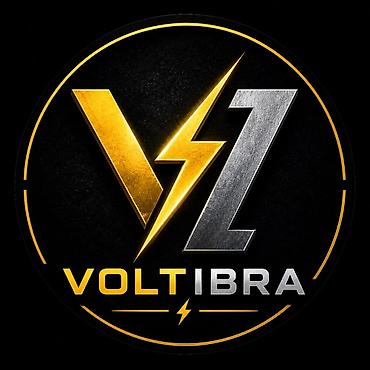 сетка для клеток: VOLTIBRA — фирменный логотип/эмблема в современном техно‑стиле — 1