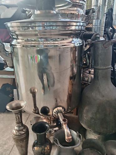 suvenir samovar: 40 lt Rusiya mis latun matryalı qədimi Samavar — 1