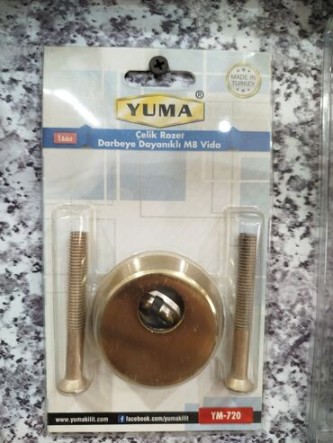 qapi qollari: YUMA Çelik Rozet – Darbəyə Dayanıqlı M8 Vida (Model: YM-720) Məhsul