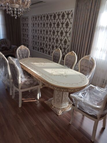 Masa və oturacaq dəstləri: Qonaq otağı üçün, Yeni, Açılmayan, Dördbucaq masa, 6 stul -da lalafo.az — 17 Masa və oturacaq dəstləri: Qonaq otağı üçün, Yeni, Açılmayan, Dördbucaq masa, 6 stul — 17