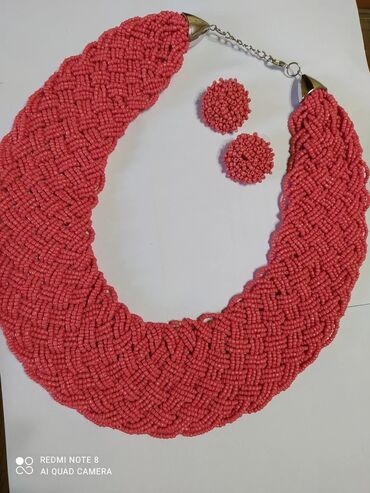 Наборы украшений: Ожерелье из бисера и серьги гвоздики,ручная работа,шикарно смотрится и — 17