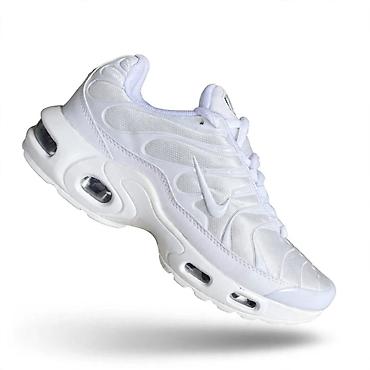 sapa u srcu: Patike Nike Air Max Plus (bela boja) - Gornjište: mrežasti tekstil sa — 1