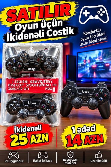 Техника и электроника: Ucom oyun pultu – PC üçün uyğundur, rahat istifadəli, keyfiyyətli — 1