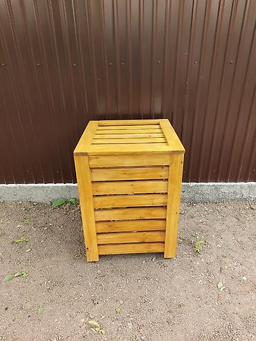 Другие товары для дома: Контейнер деревянный для сбора мусора. Стильный и современный мусорный — 13