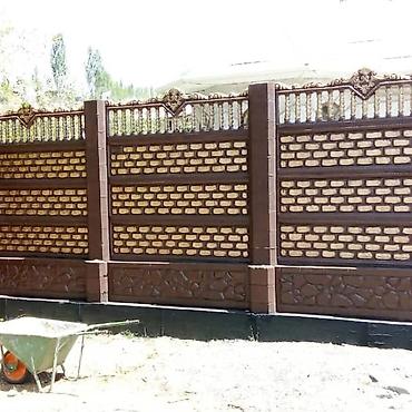 Бетонные еврозаборы: Бетонный еврозабор, Другой бренд, Декоративный, Новый, Оптом,Безналичный расчет — 16