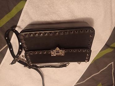 Классические сумки: Сумка Valentino Garavani Rockstud, черная - Материал: гладкая черная — 3