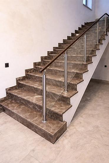 Mərmər: Mərmər pilləkənlər – dizayn və quraşdırma - Material: təbii mərmər — 4