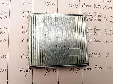 Upaljači i prateća oprema: Vintage Kraft Alpacca tabakera, označena, Robert Kraft. ANTIKVITET — 3