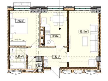 Продажа квартир: 2 комнаты, 60 м², Элитка, 2 этаж, ПСО (под самоотделку)