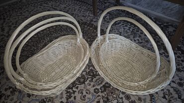 плетёные корзины: Плетёные корзины из ивового прута (набор разного размера) - Материал