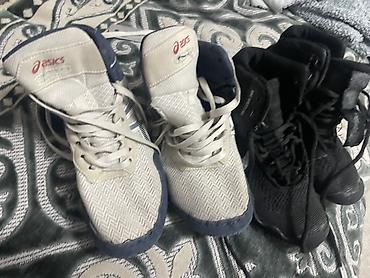борцовские трико: Мужские кроссовки, 36.5, 37, Asics, Б/у, цвет - Серый — 6