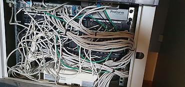 printerlər hp: Server avadanliqi satilir. LANDE divar tipli şəbəkə şkafı və içində — 3