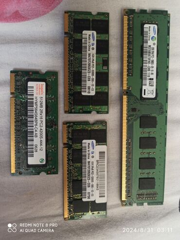 samsung 2gb 1rx8 pc3 ram 10600u 09 11 a1: Operativ yaddaş (RAM) Samsung, 2 GB, 1600 Mhz, DDR3, PC üçün, Yeni