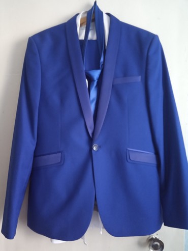 кожа костюм: Костюм 2XL (EU 44), цвет - Синий