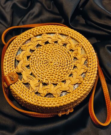 Çantalar: Стильная Ротанговая плетёная сумочка Stil və gözəl rattan çanta