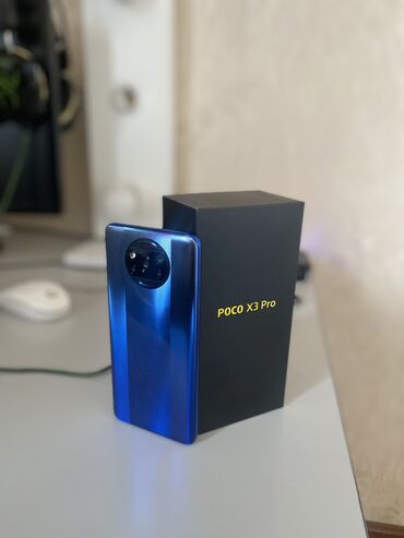 Poco: Poco X3 Pro, Б/у, 128 ГБ, цвет - Синий, 2 SIM