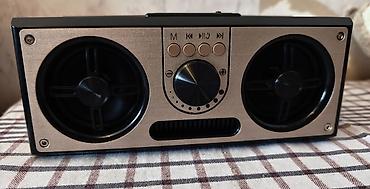 usb bluetooth: SEVAN Retro Bluetooth Speaker - Retro dizaynlı, taxta teksturalı — 3